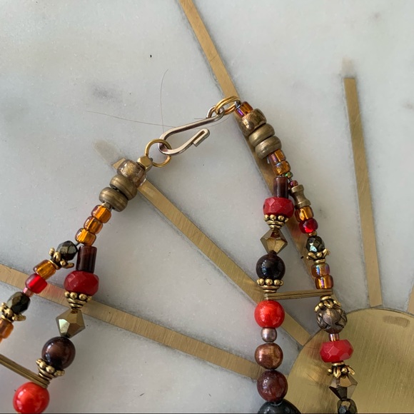 Red Jasper carved rose necklace - Picture 4 of 6